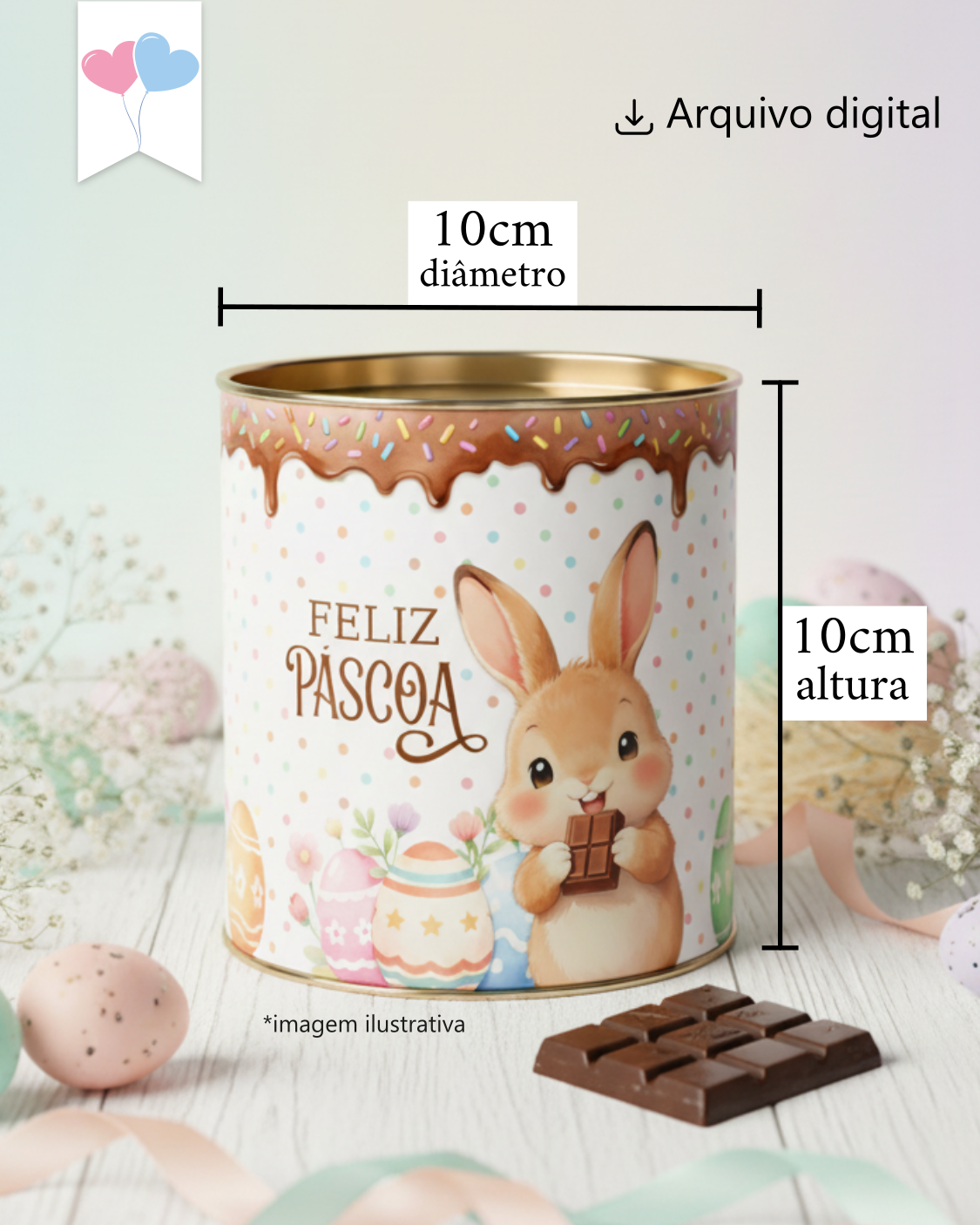 Printable - Rótulo Tubolata Páscoa Modelo 02