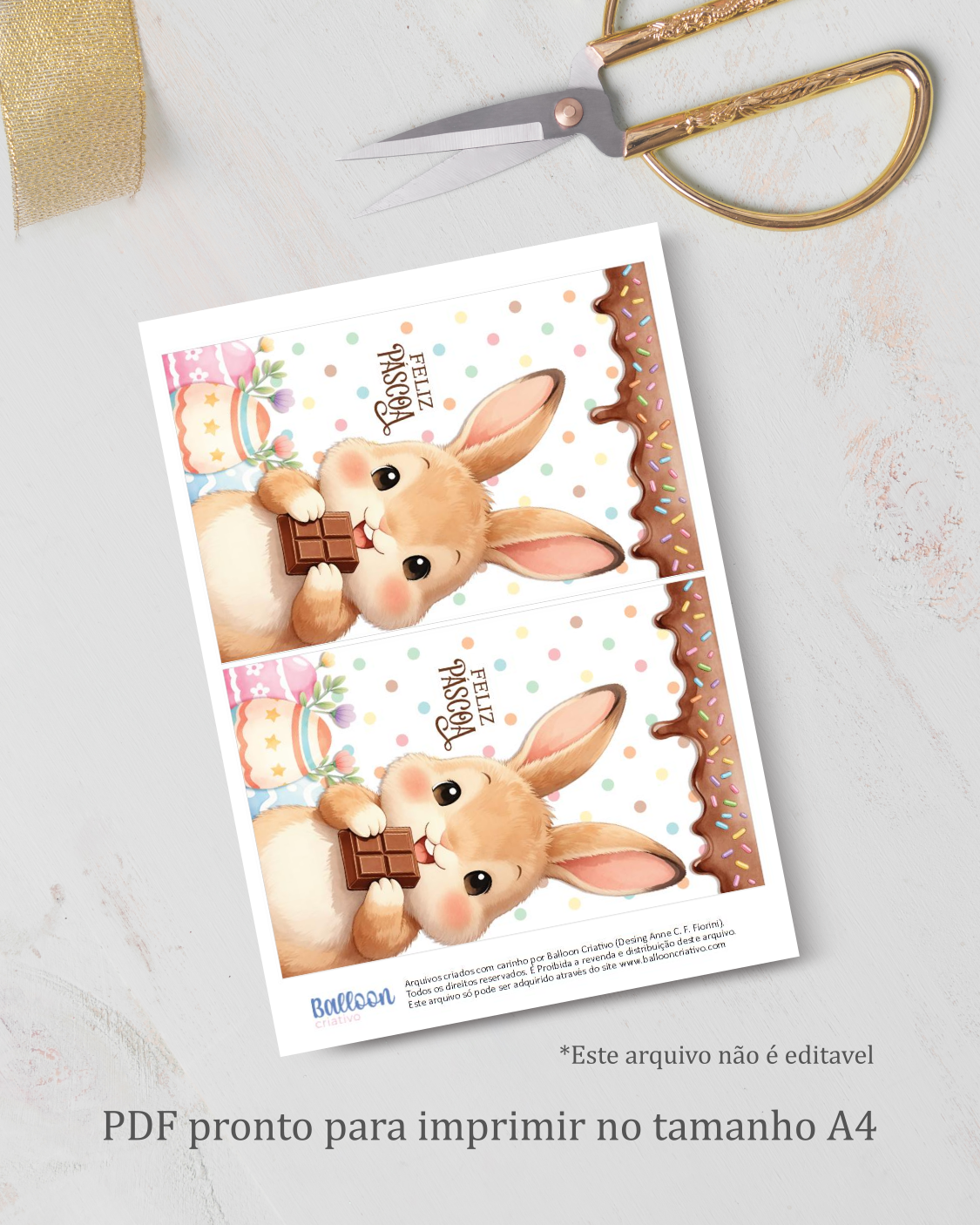 Printable - Rótulo Ziplock (stand up pouch) - Doce Páscoa