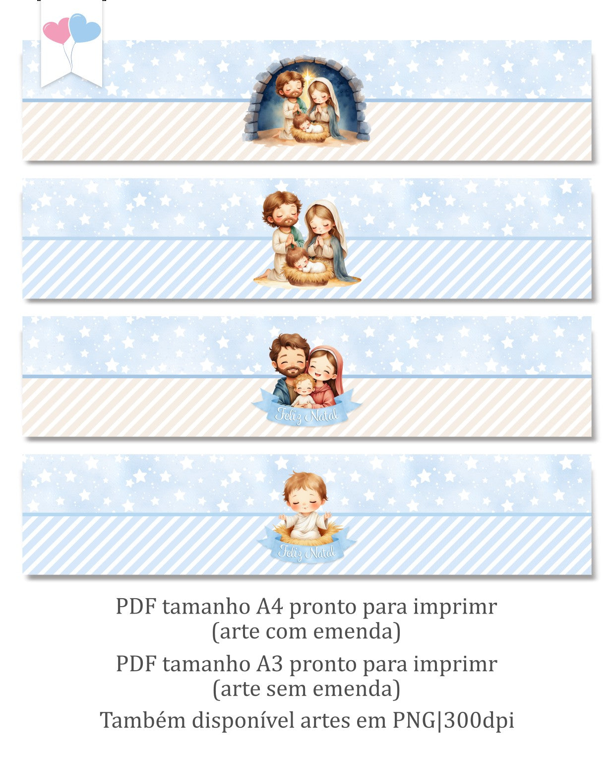 Printable - Arte para Tubolata 7x10cm - O Verdadeiro Natal