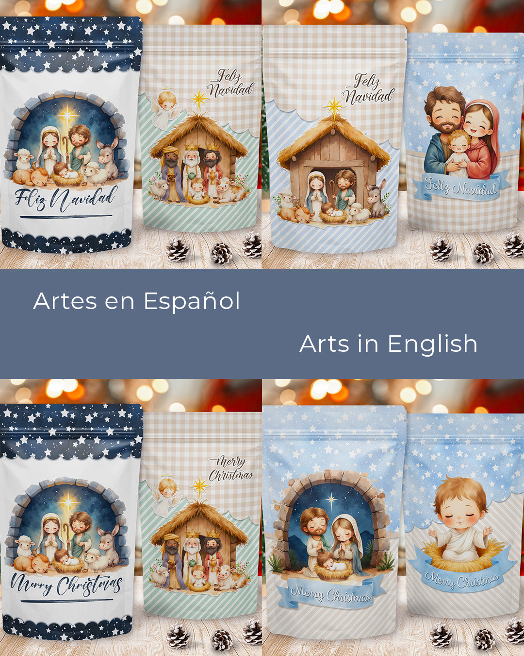 Printable - Rótulo Ziplock (Stand Up Pouch) - O Verdadeiro Natal