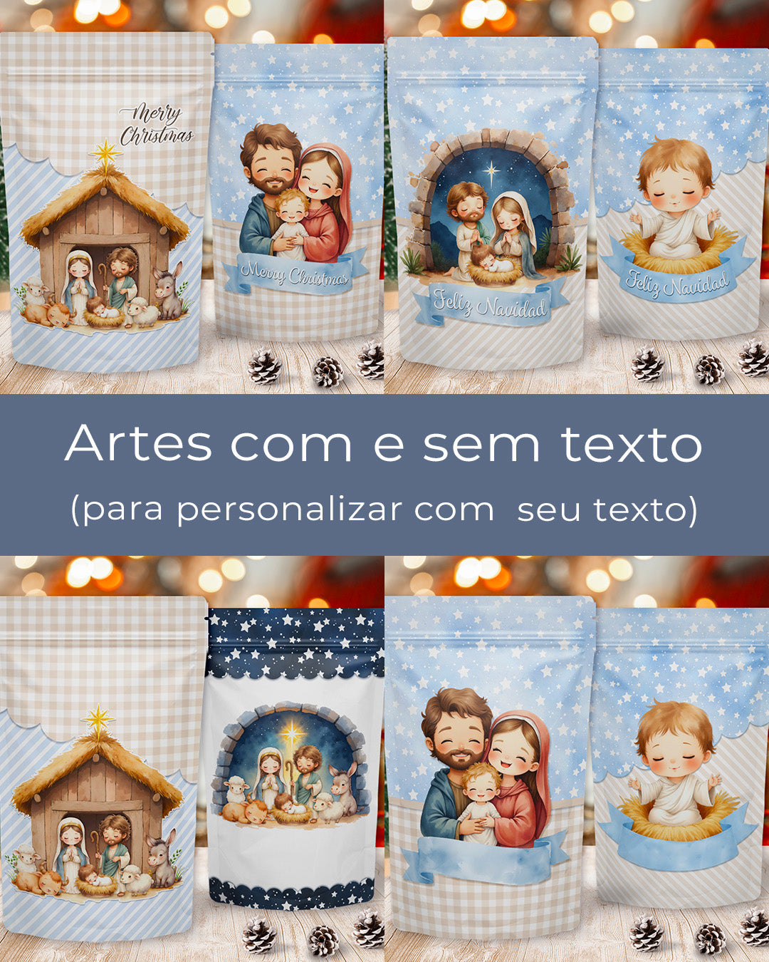 Printable - Rótulo Ziplock (Stand Up Pouch) - O Verdadeiro Natal