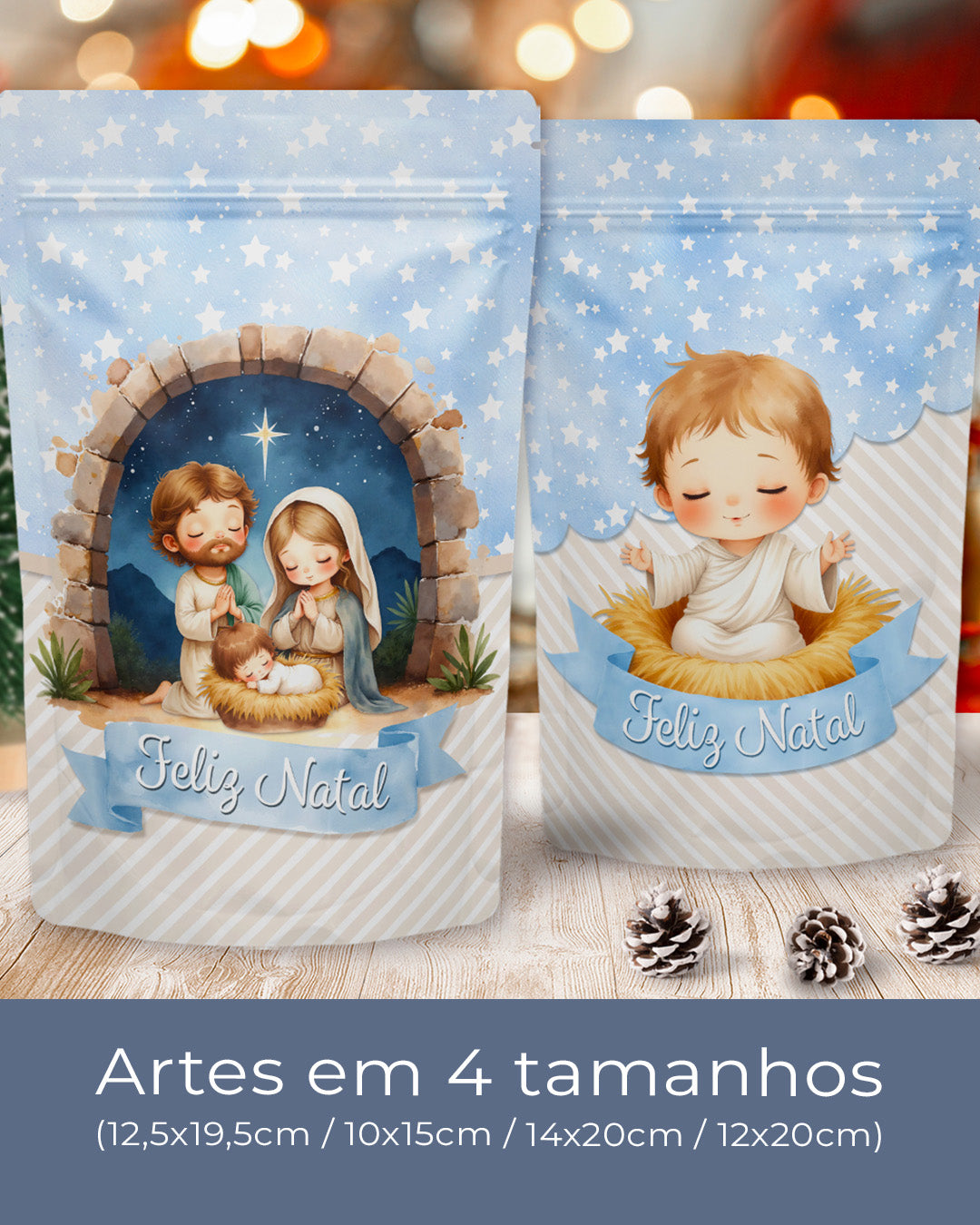 Printable - Rótulo Ziplock (Stand Up Pouch) - O Verdadeiro Natal