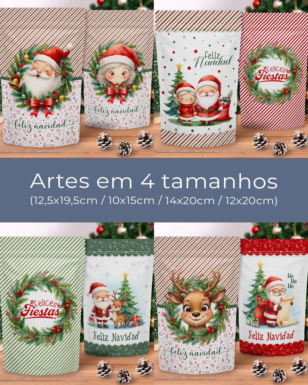 Imprimible - Etiqueta Ziplock (Stand-Up Pouch) - La Magia de la Navidad