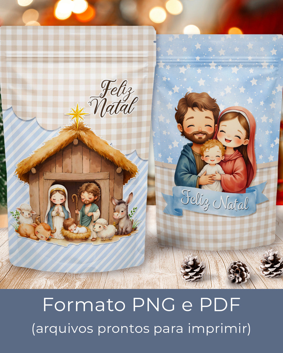 Printable - Rótulo Ziplock (Stand Up Pouch) - O Verdadeiro Natal