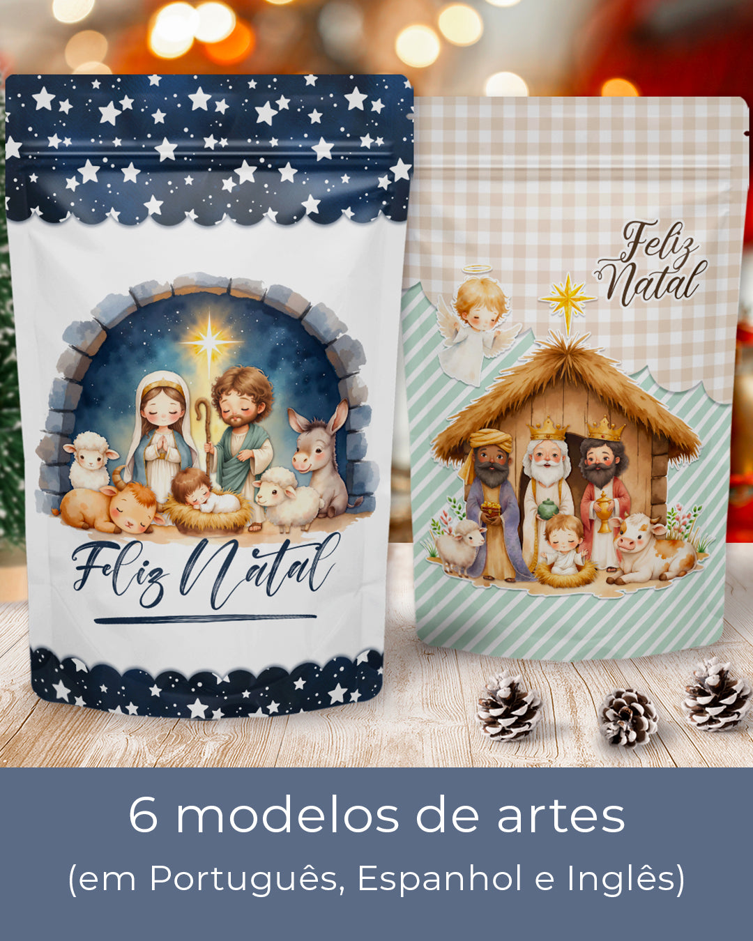Printable - Rótulo Ziplock (Stand Up Pouch) - O Verdadeiro Natal