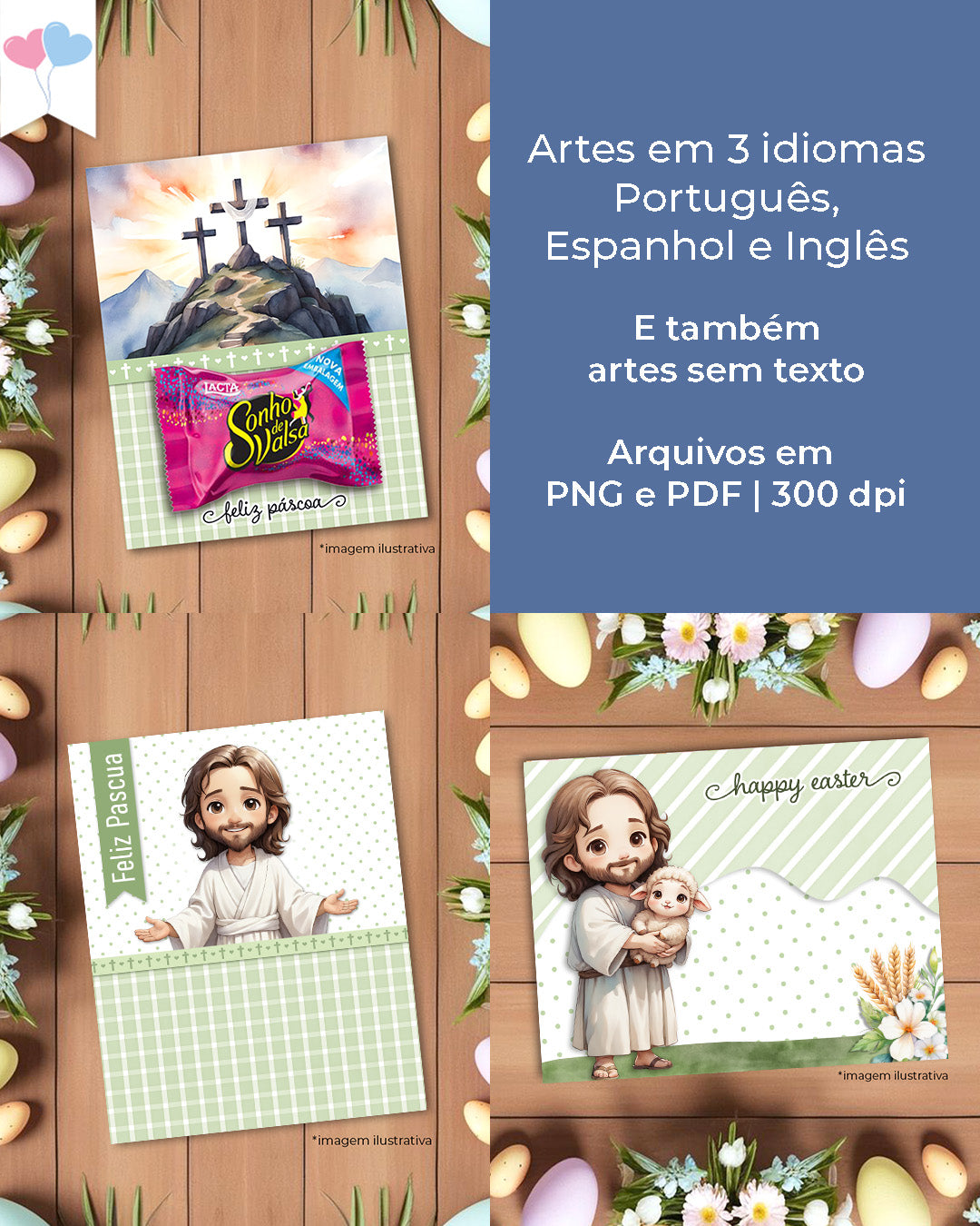 Printable - Arte Card Multiuso - Páscoa Cristã