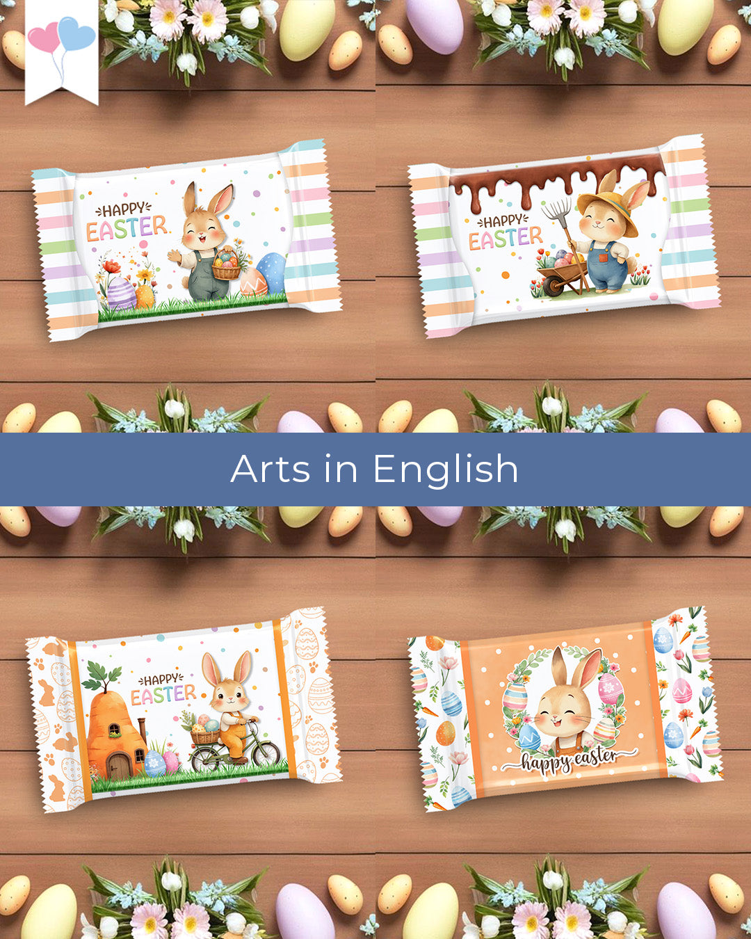 Printable - Arte para KitKat - Jardim dos Coelhinhos