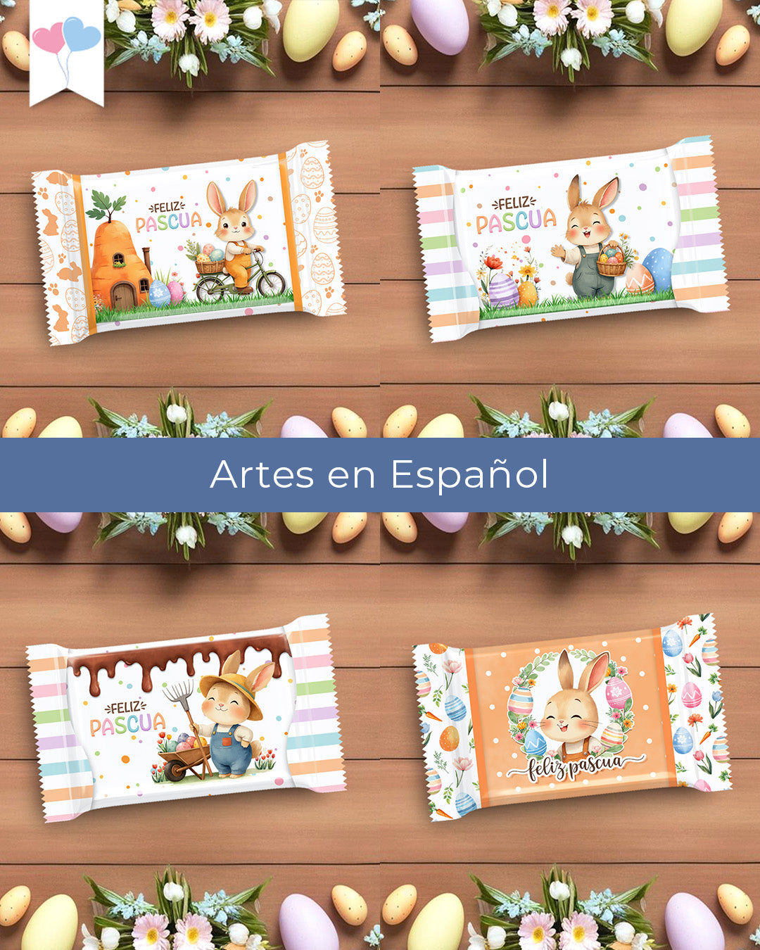 Printable - Arte para KitKat - Jardim dos Coelhinhos