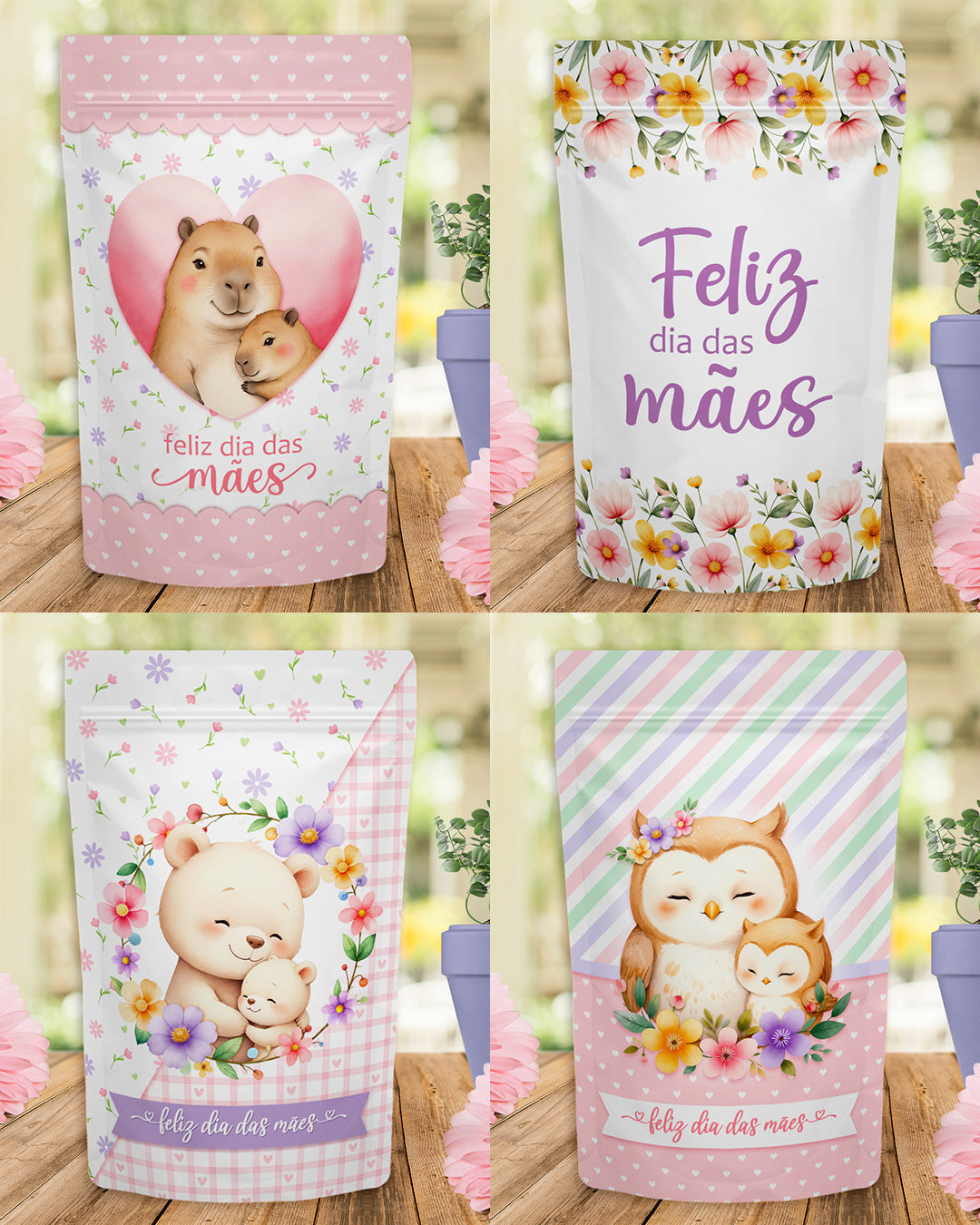 Printable - Rótulo para ZipLock - Doce Aconchego Dia das Mães