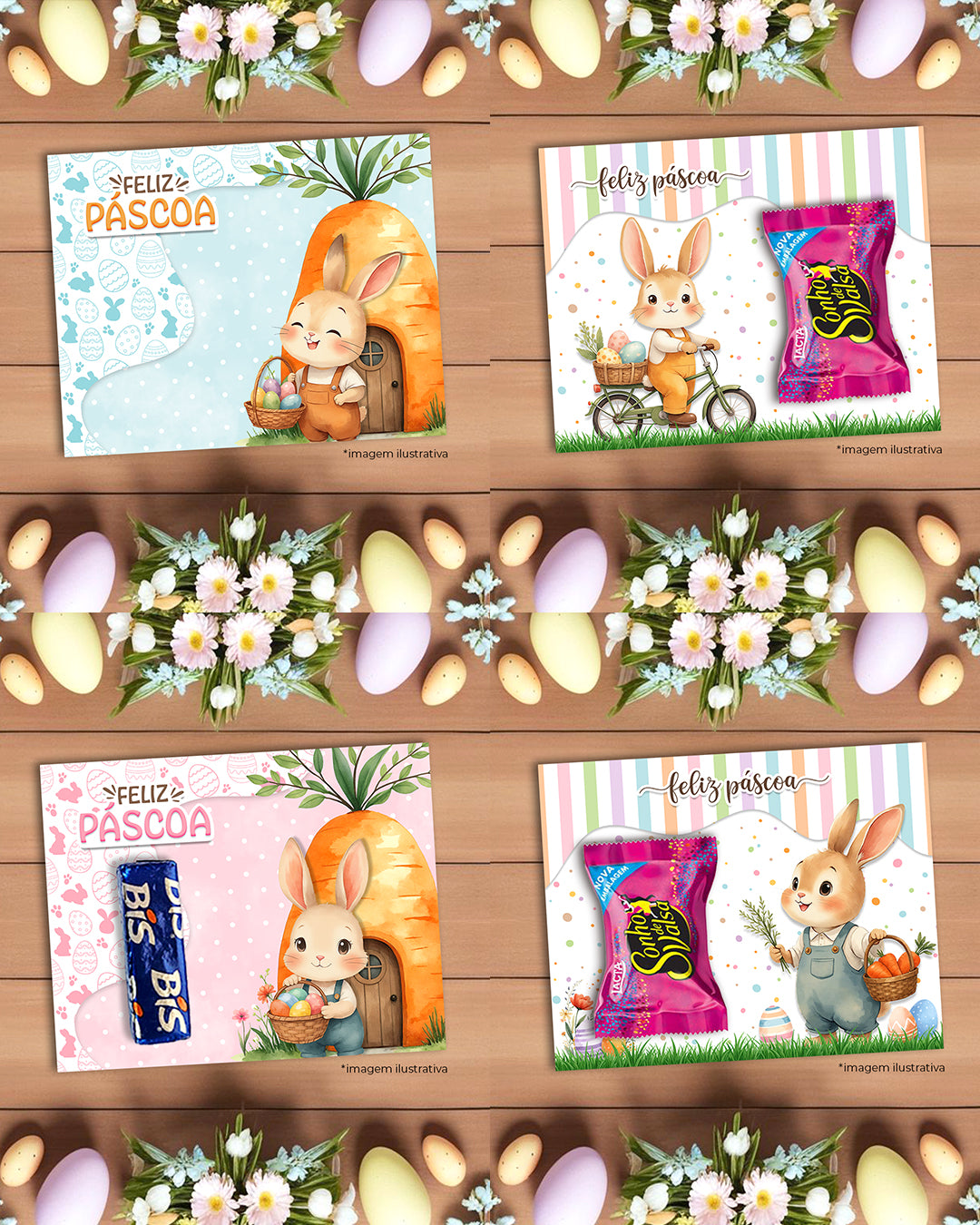 Printable - Arte Card Multiuso - Jardim dos Coelhinhos