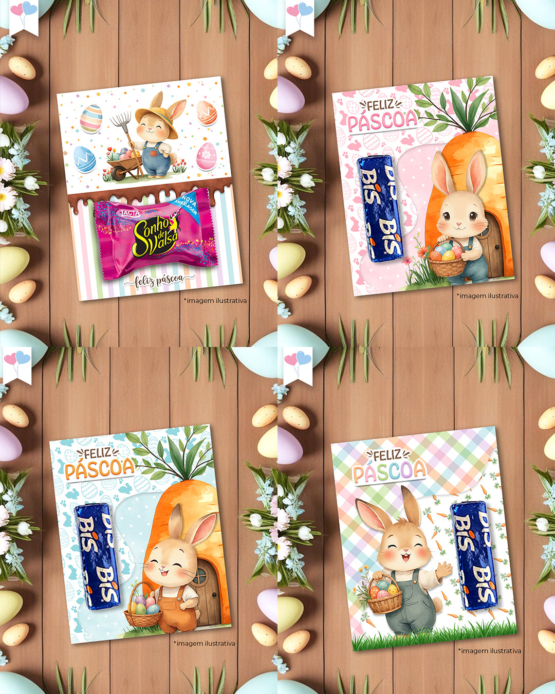 Printable - Arte Card Multiuso - Jardim dos Coelhinhos