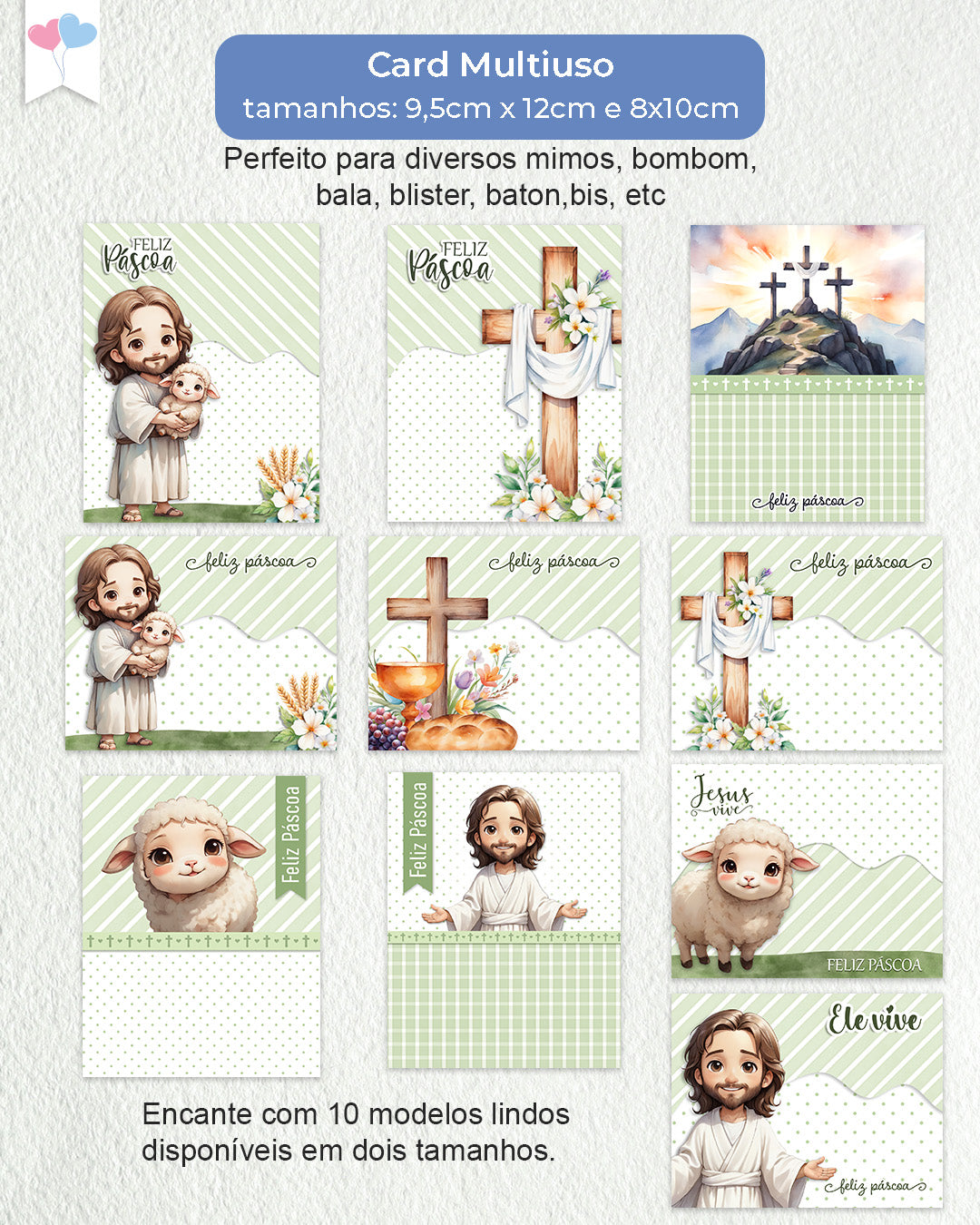 Printable - Arte Card Multiuso - Páscoa Cristã