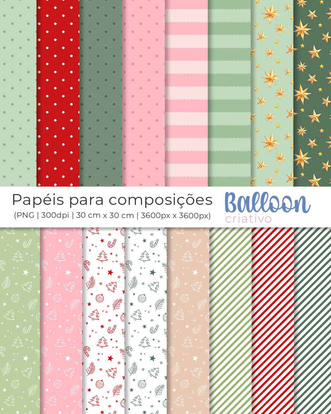 Kit Papel Digital - A Magia do Natal