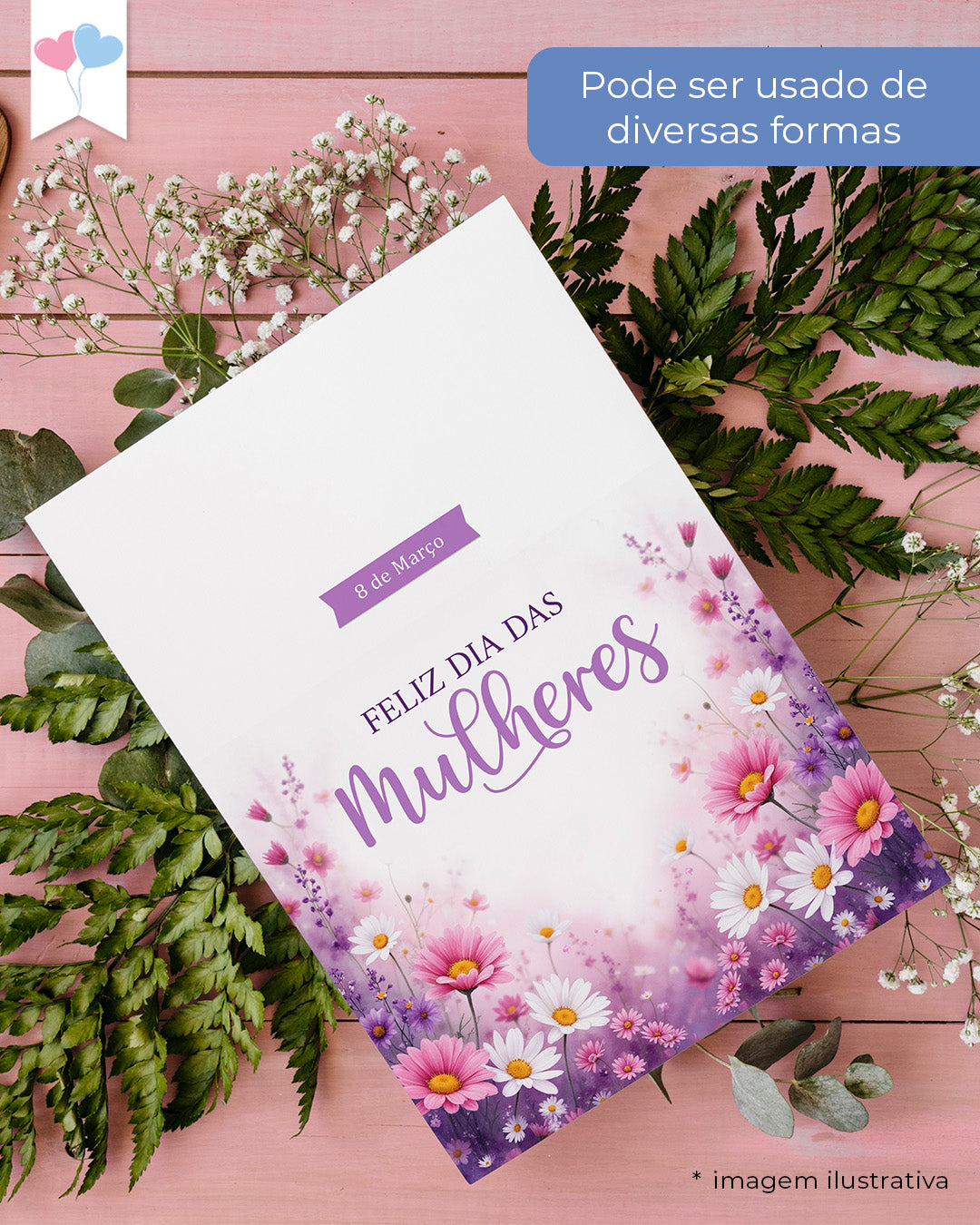 Printable - Rótulo para ZipLock (stand up Pouch) - Dia das Mulheres
