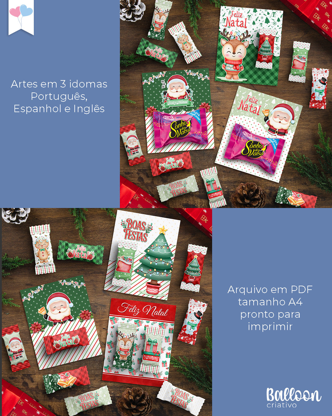Printable Bundle - Candies and Cards Merry Christmas