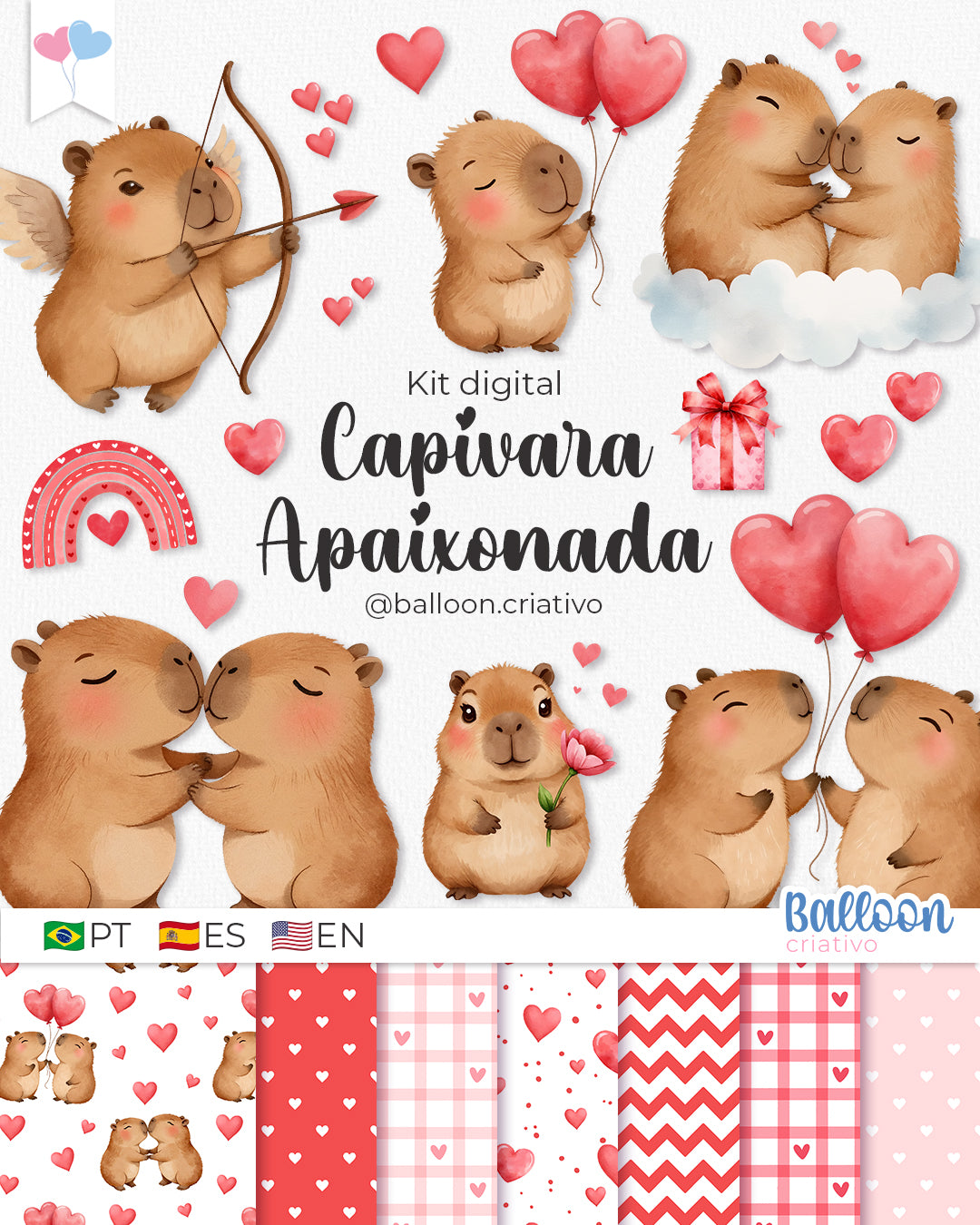 Kit Digital - Capivara Apaixonada