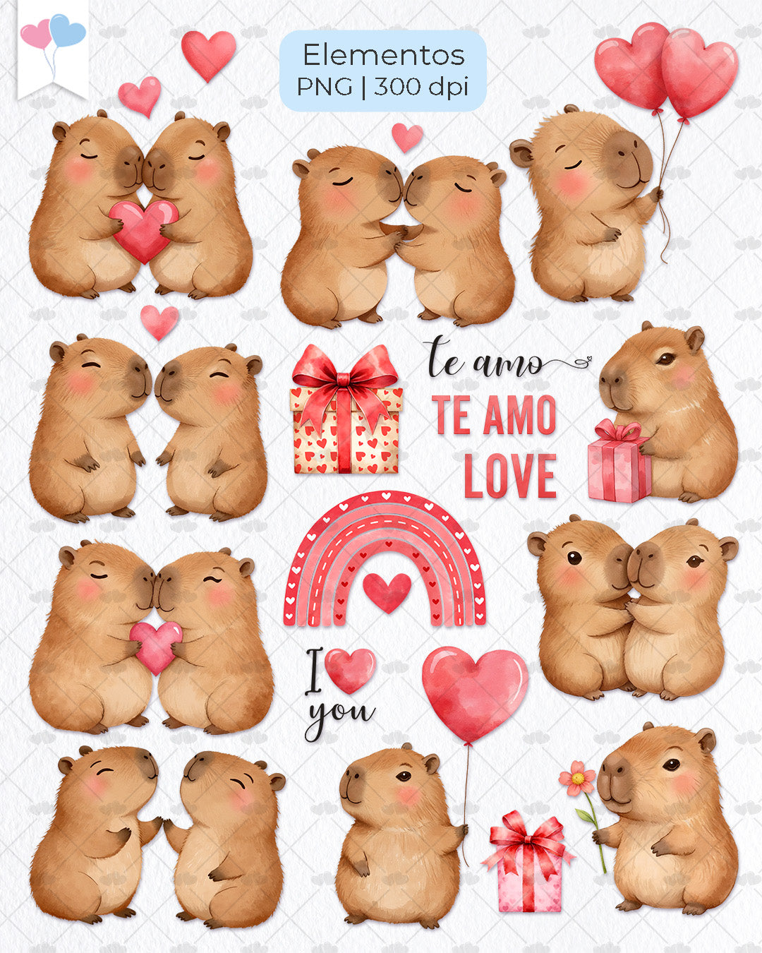 Kit Digital - Capivara Apaixonada