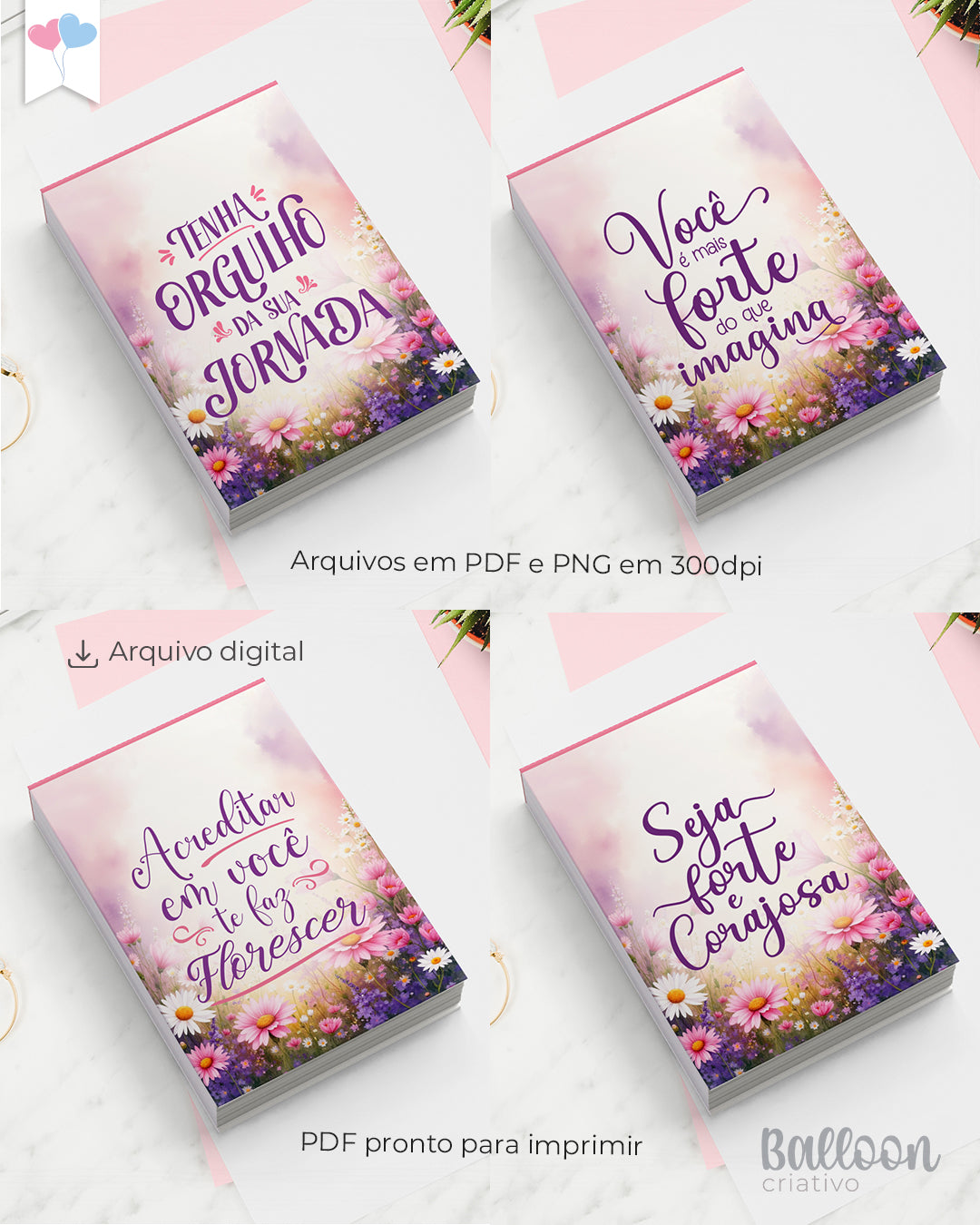 Capa Bloquinho 7x10cm - Mulheres