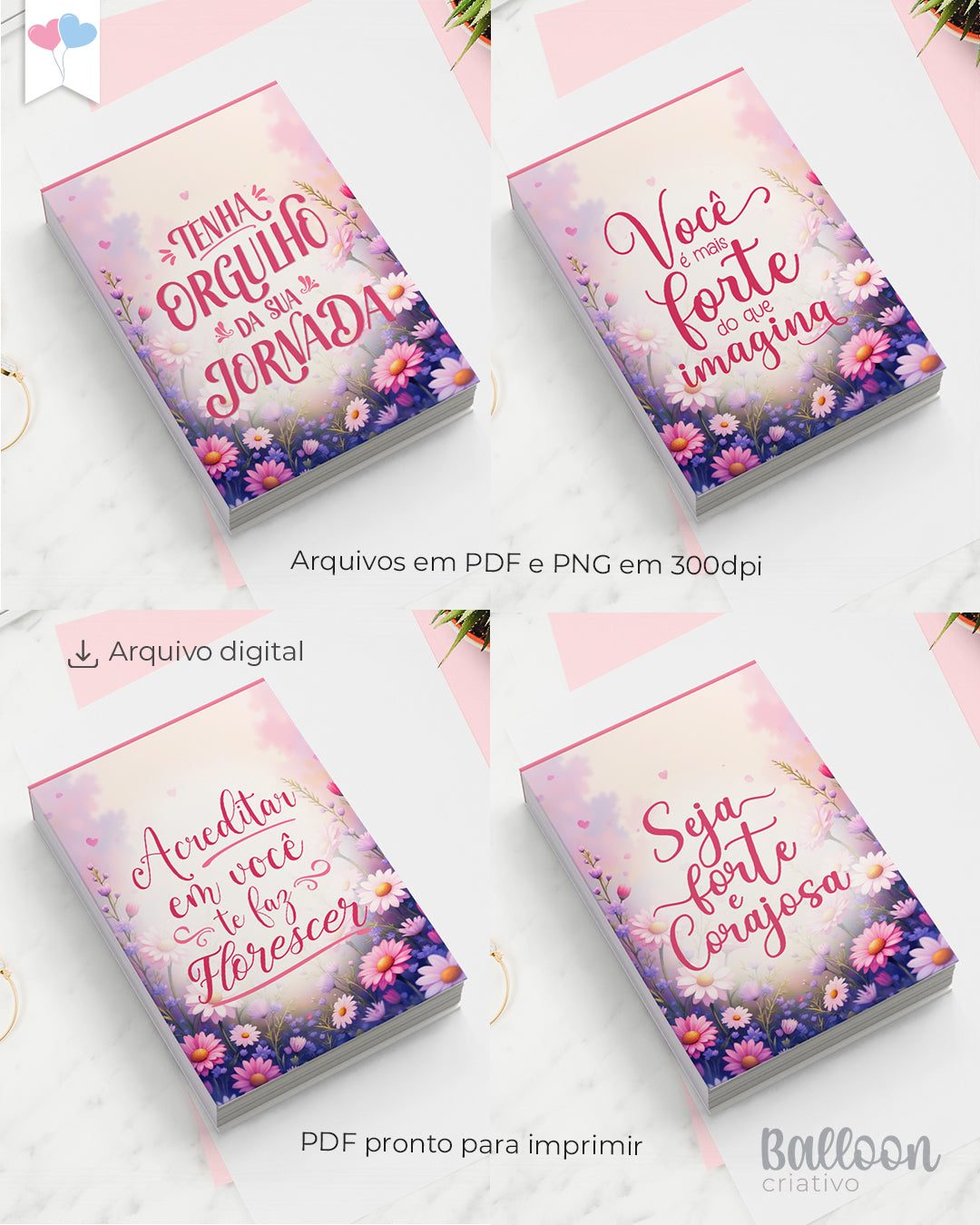 Capa Bloquinho 7x10cm - Mulheres
