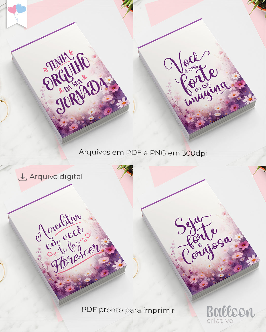 Capa Bloquinho 7x10cm - Mulheres