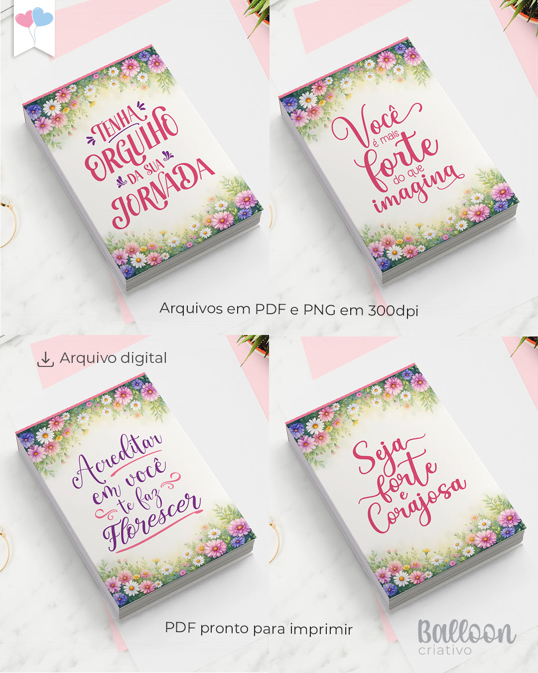 Capa Bloquinho 7x10cm - Mulheres