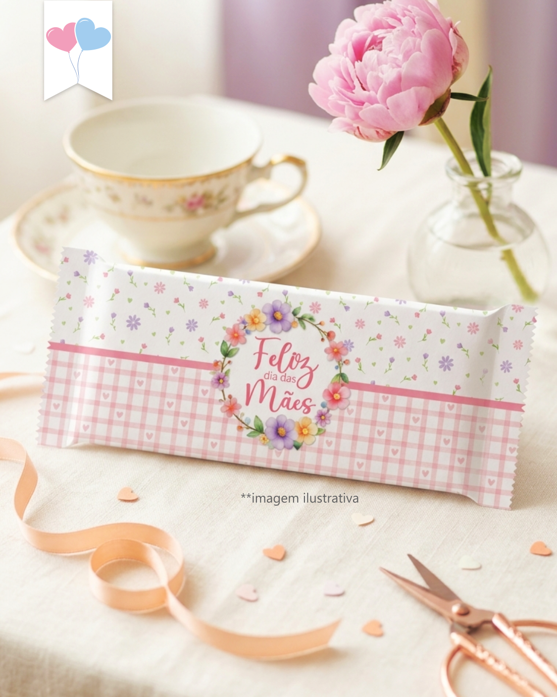 Kit Printable - Arte para Chocolates - Dia das Mães Modelo 2