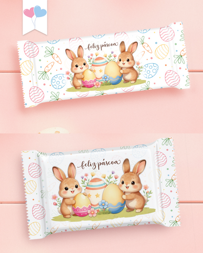 COMBO - Arte para Chocolate de 80g à 100g e Arte para KitKat - Doce Páscoa