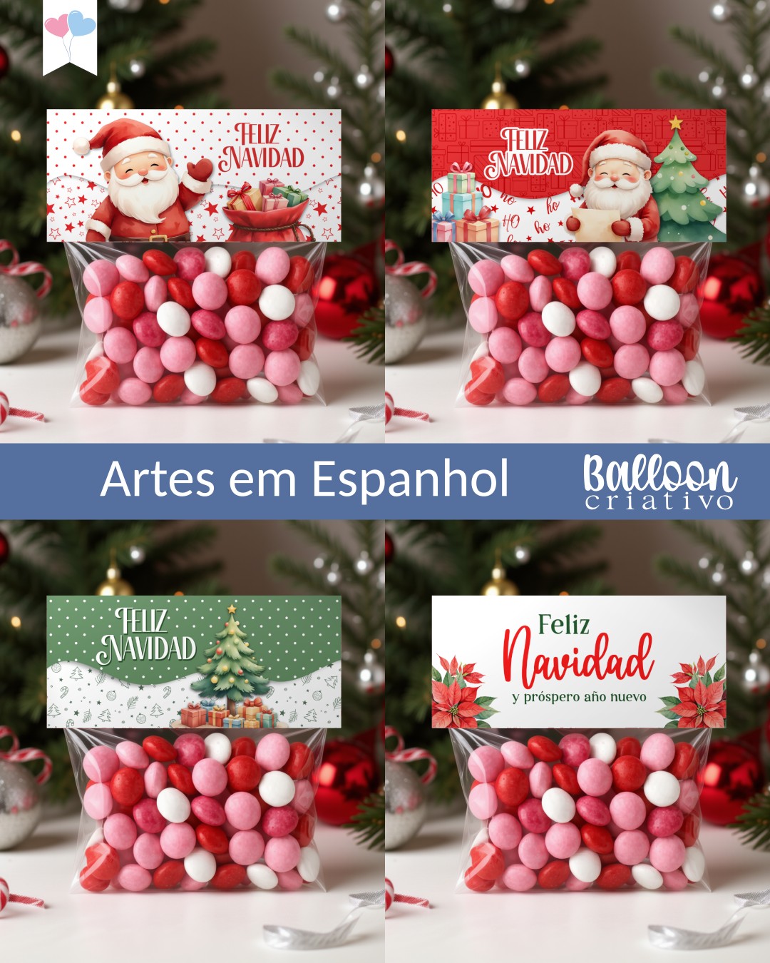 Printable - Lapela | Solapa 10cmx4,5cm - Feliz Natal