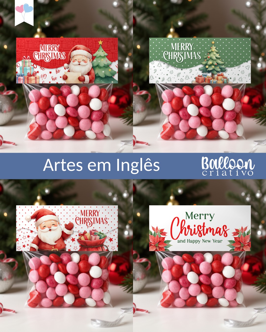 Printable - Lapela | Solapa 10cmx4,5cm - Feliz Natal