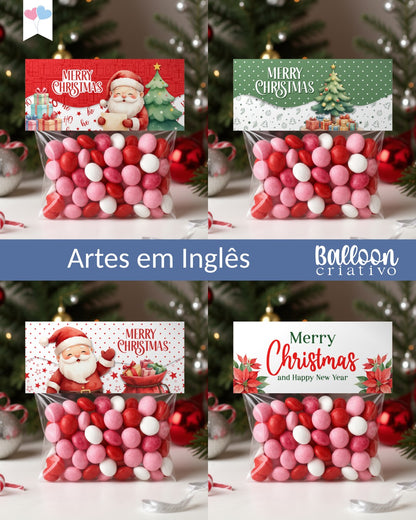 Printable - Lapela | Solapa 10cmx4,5cm - Feliz Natal