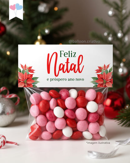 Printable - Lapela | Solapa 10cmx4,5cm - Feliz Natal