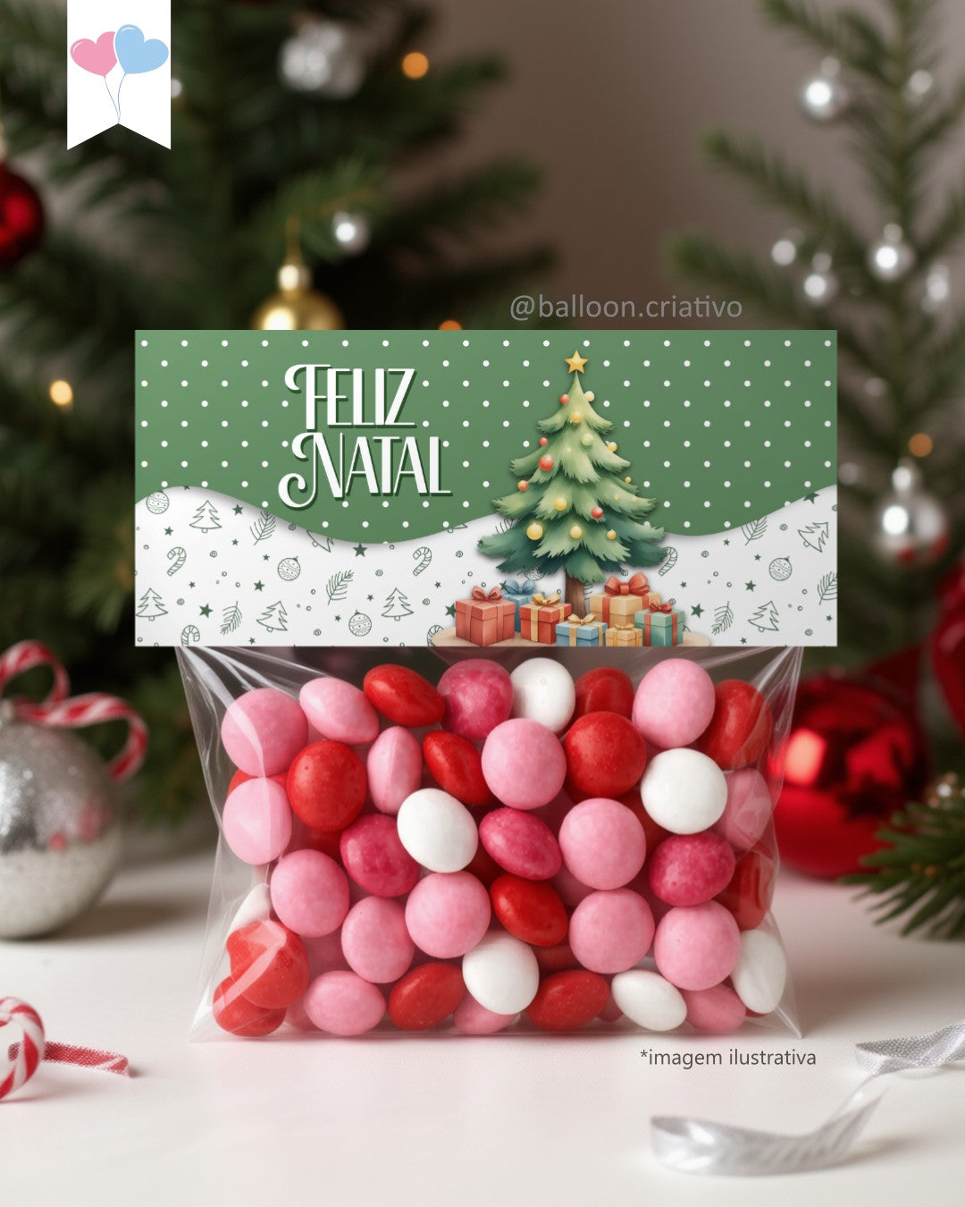 Printable - Lapela | Solapa 10cmx4,5cm - Feliz Natal