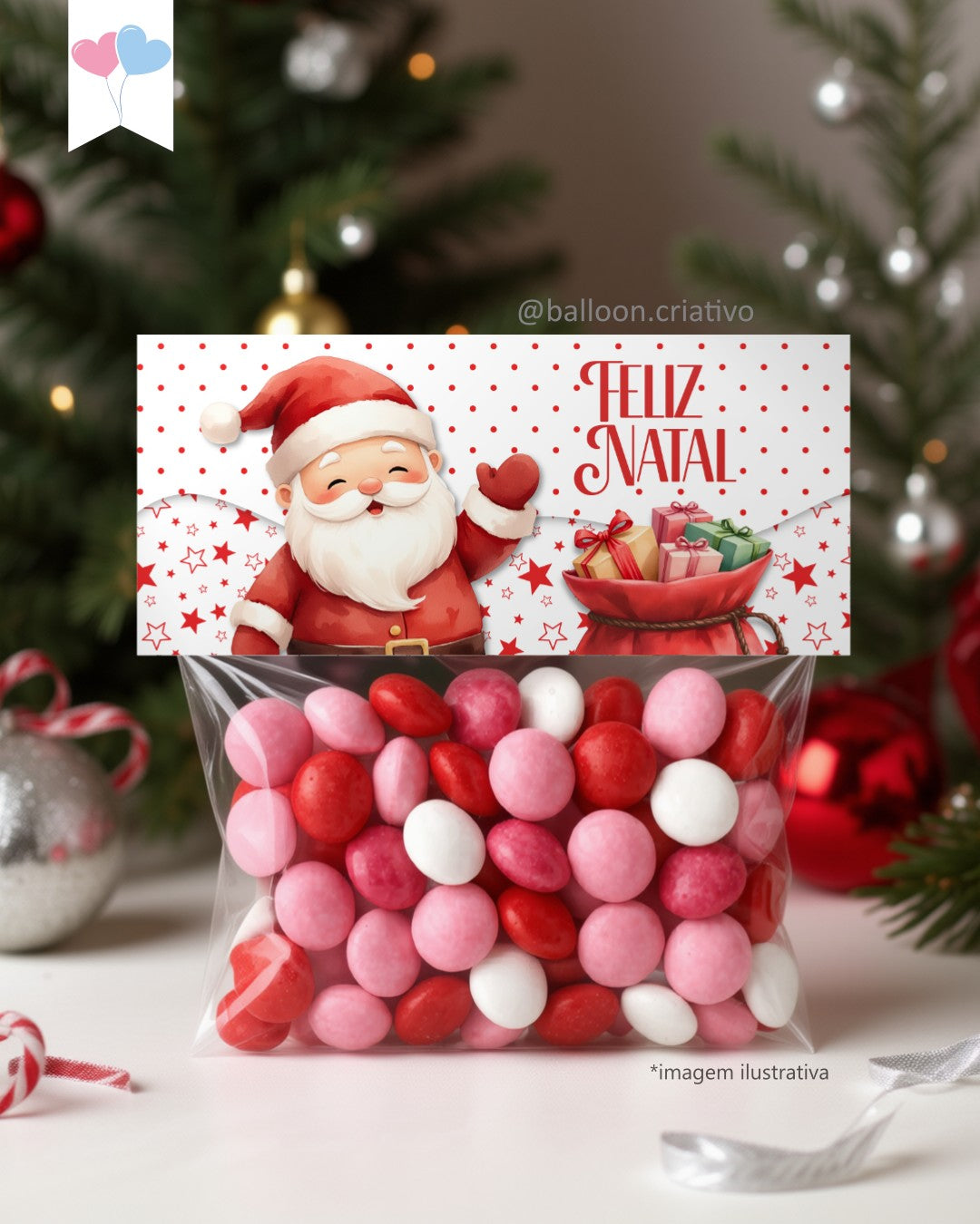 Printable - Lapela | Solapa 10cmx4,5cm - Feliz Natal