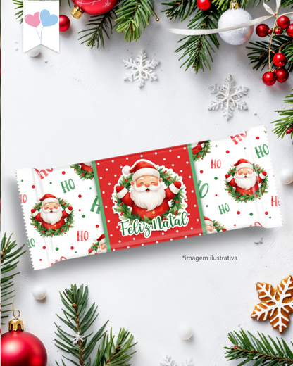 Kit Printable - Embalagem Chocolates - Feliz Natal