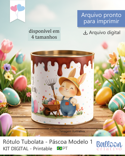 Printable - Rótulo Tubolata - Páscoa Modelo 1