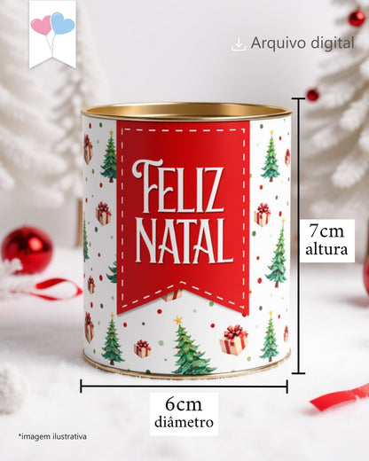 Printable - Arte para tubolata 7x6cm - Feliz Natal