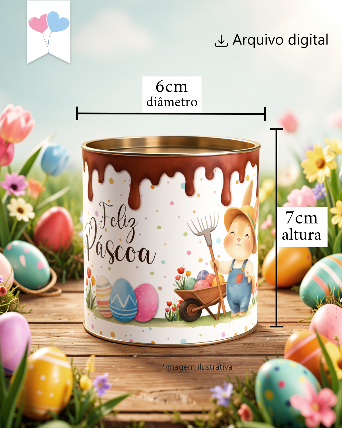 Printable - Rótulo Tubolata - Páscoa Modelo 1