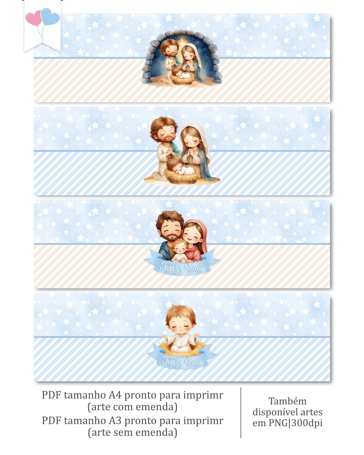 Printable - Tubolata 10x10cm - O verdadeiro Natal