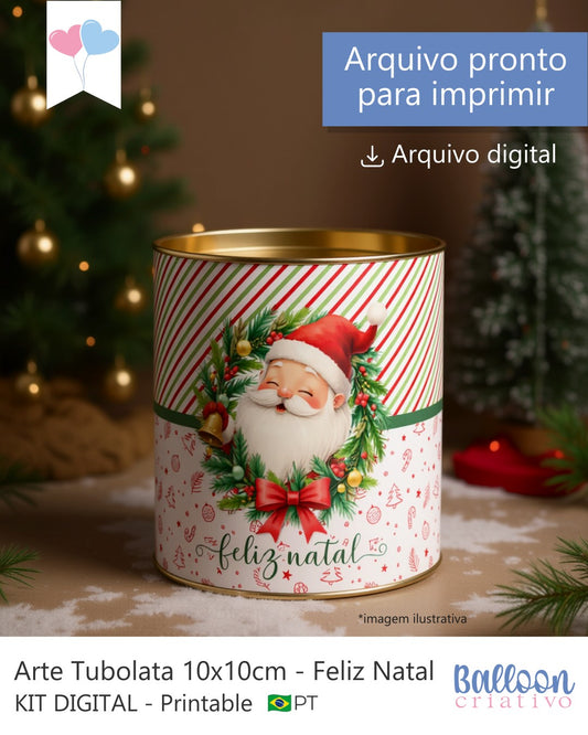 Printable - Arte para Tubolata 10x10cm - Feliz Natal