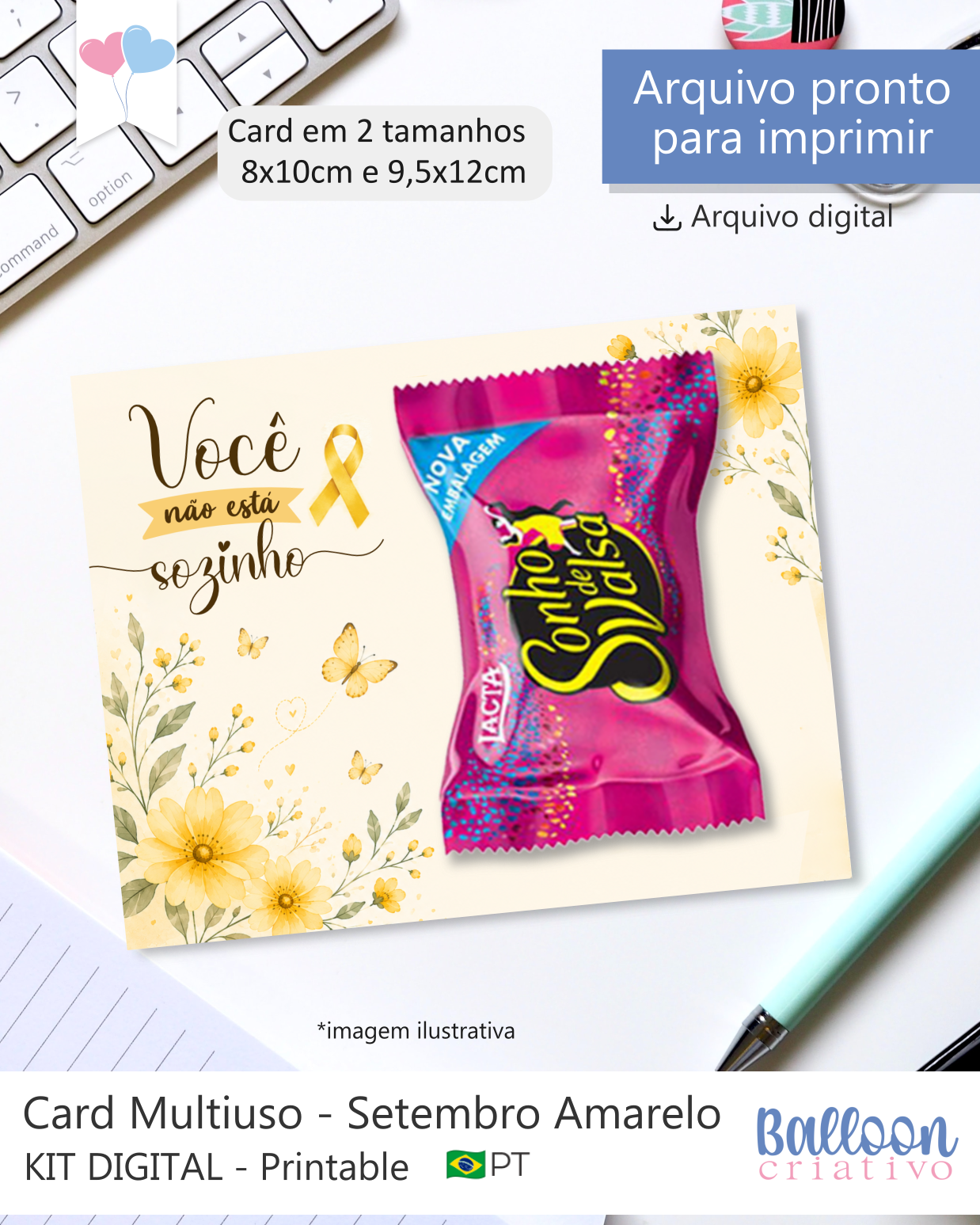 Card Multiuso - Setembro amarelo