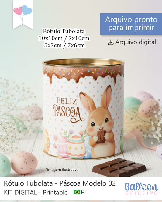 Printable - Rótulo Tubolata Páscoa Modelo 02
