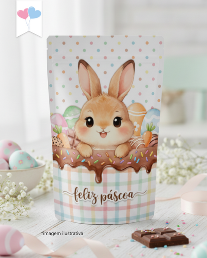Printable - Rótulo Ziplock (stand up pouch) - Doce Páscoa