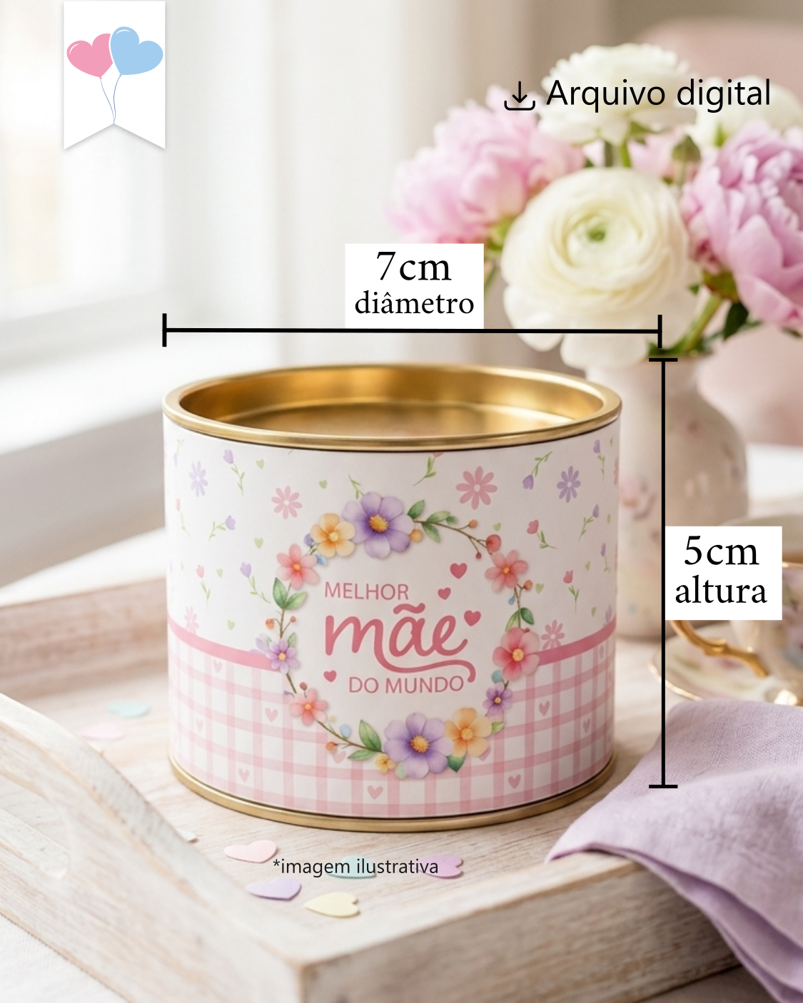 Printable - Rótulo Tubolata - Melhor Mãe Modelo 01