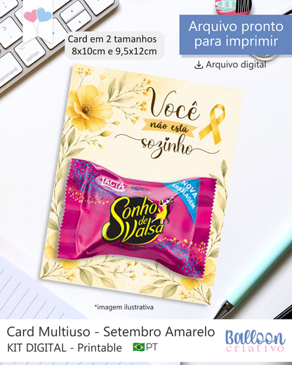 Card Multiuso - Setembro amarelo