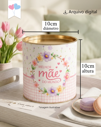 Printable - Rótulo Tubolata - Melhor Mãe Modelo 01
