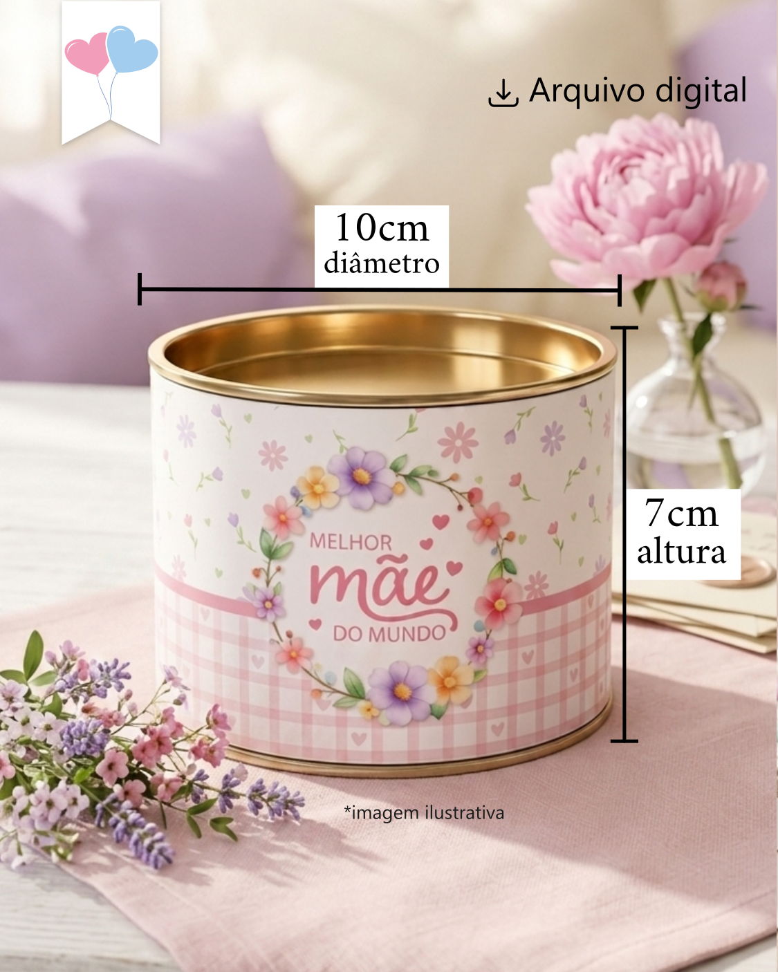 Printable - Rótulo Tubolata - Melhor Mãe Modelo 01