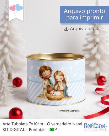 Printable - Arte para Tubolata 7x10cm - O Verdadeiro Natal