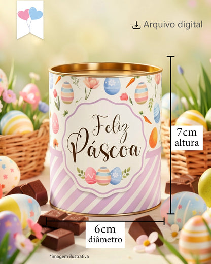 Printable - Rótulo Tubolata 7x6cm - Páscoa Cores
