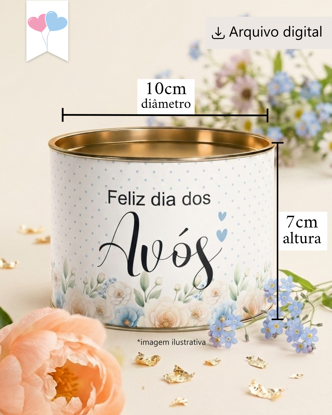 Printable - Rótulo Tubolata Dia dos Avós Modelo 01