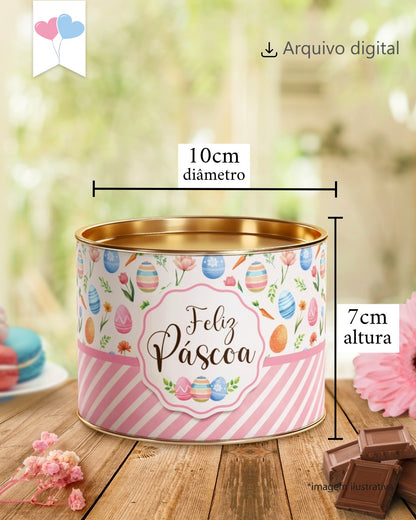 Printable - Rótulo Tubolata 7x10cm - Páscoa Cores